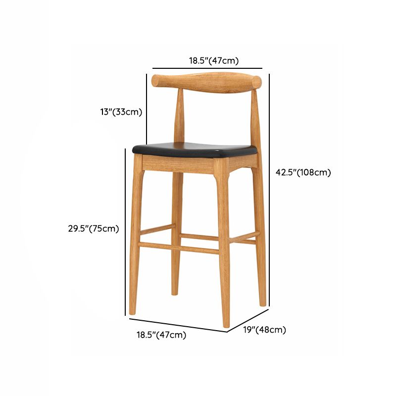 Contemporary Bar Set 1/2 Pieces Solid Wood Pub table with Upholstered Stools