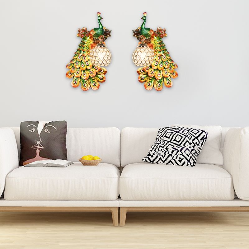 Luce montata a parete blu/bianca Montata a parete 1 Lampina a parete in stile loft leggero 1/2 pacchetto con tonalità cristallina a cupola, doppia/destra/sinistra