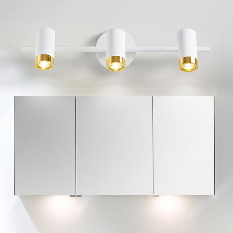 Metal Half Cylinder Mirror Wall Light Modern Multi Lights Mirror Wall Mount Light