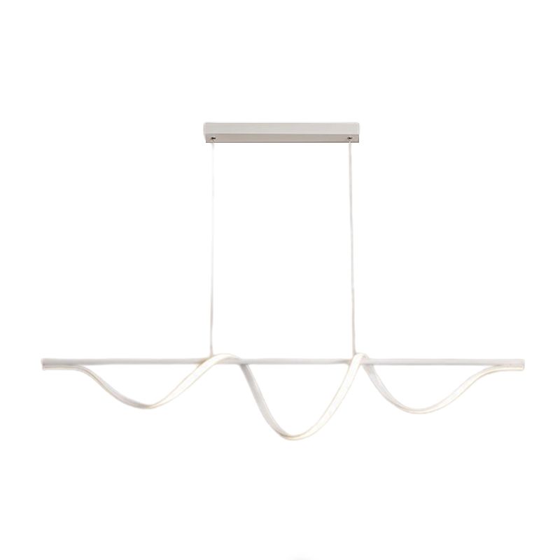 White Kitchen Island Lighting Modernism LED Ceiling Light for Hallway