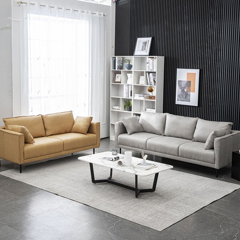 Modern Style Wooden Base Namib & Leather Art Multi-color Selection of Rectangular Sofa