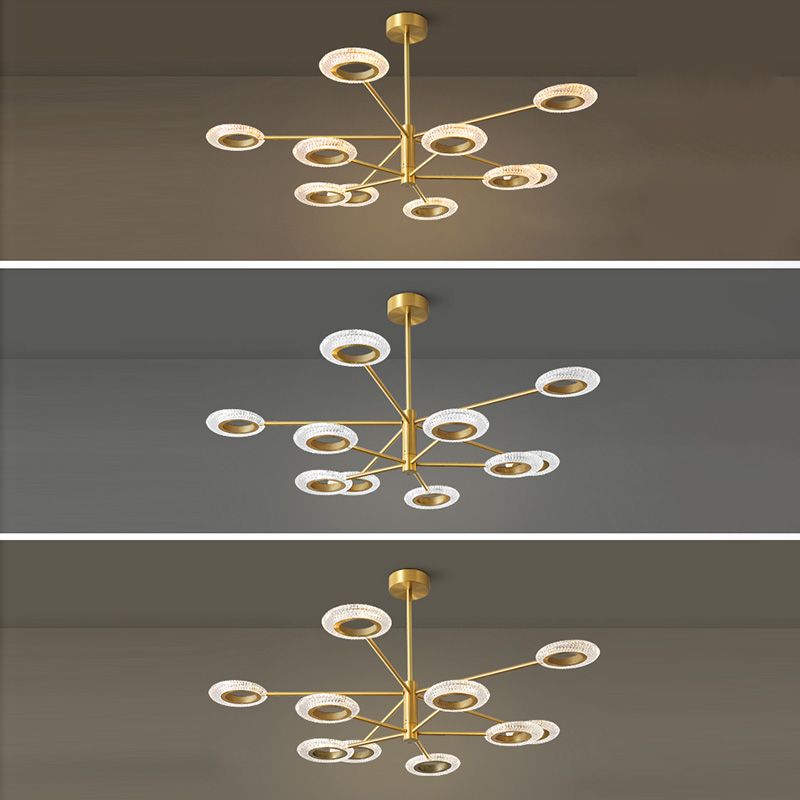 Metal Pendant Light Fixture Postmodern Chandelier Lighting for Living Room Dinning Room