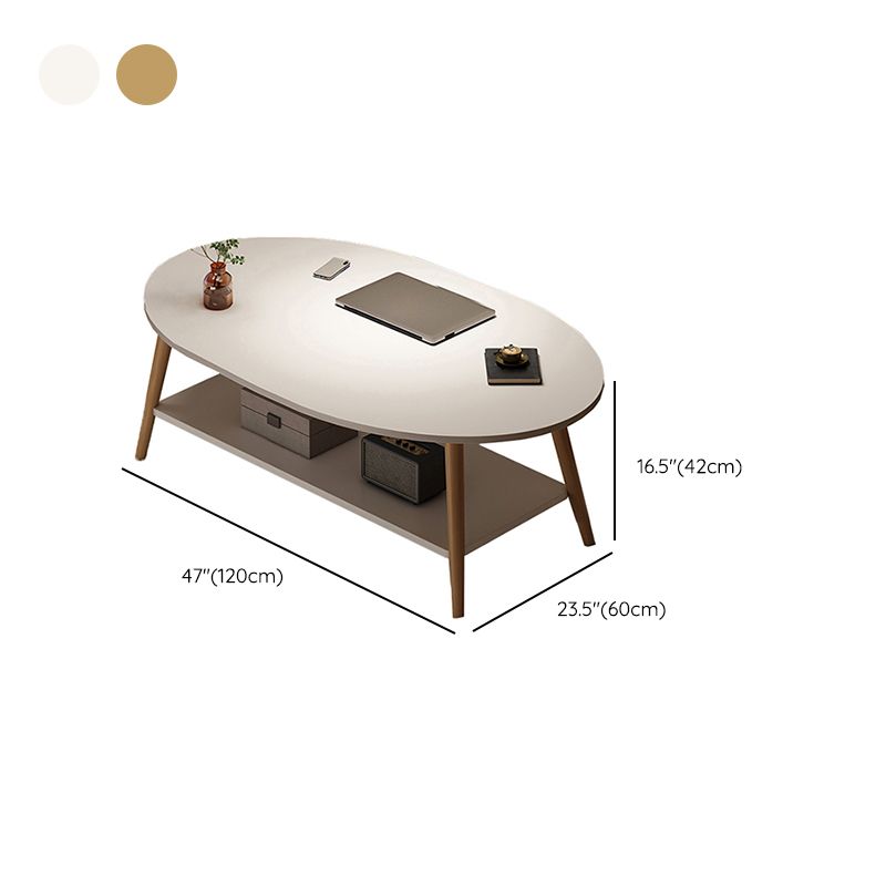 4 Legs Wood Coffee Table Set Bedroom Coffee Table with Storage