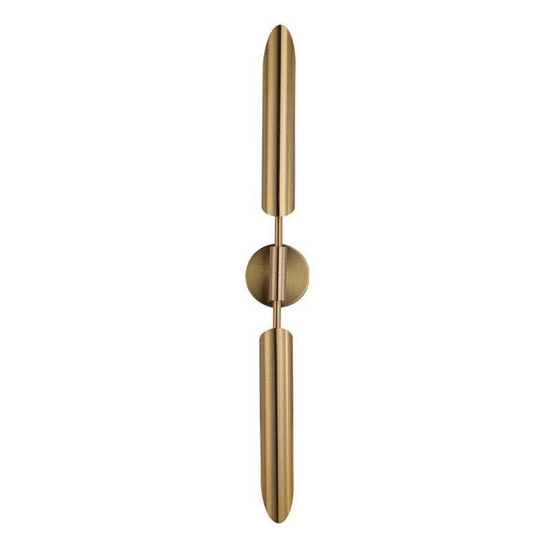 Shaded Bedroom Wall Sconce Lighting Metal Simplicity-Style Sconce Light Fixture in Gold