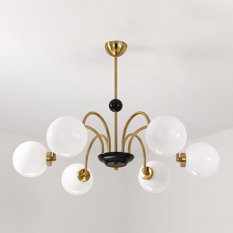 Lámpara de colgante de luz de vidrio de estilo esférico de forma moderna para comedor para comedor