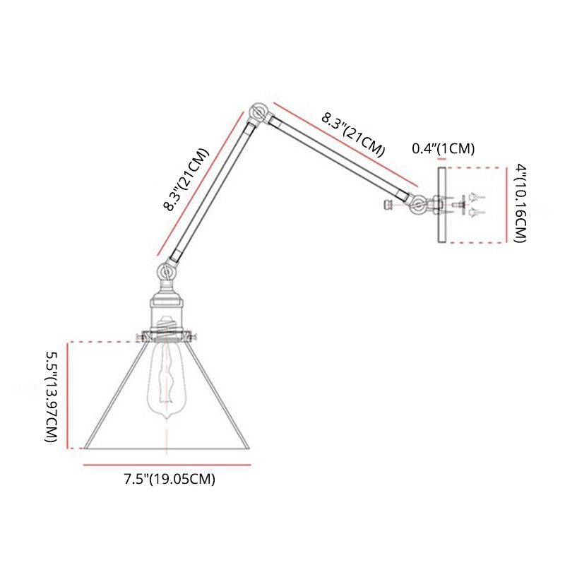 Amplia de pared extensible en negro en el estilo industrial de la pared de hierro forjado de estilo vintage para el lugar comercial