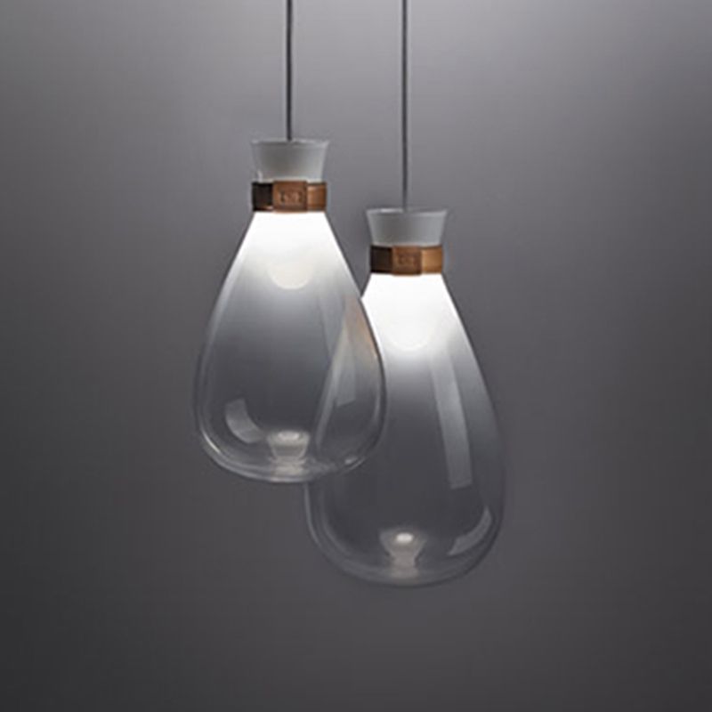 Lámpara de lámpara de lámpara de 1 luces de lámpara de gestión de vidrio ombre para el comedor