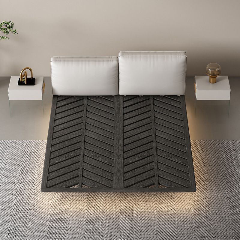 Modern Style Upholstered Headboard/white Grey Leather Suspension Bed