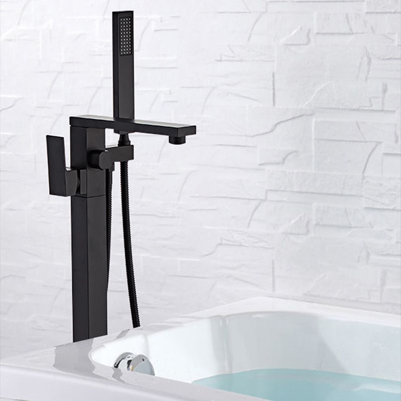 Modern Floor Mounted Freestanding Faucet 1-Handle Fixed Bath Filler Trim