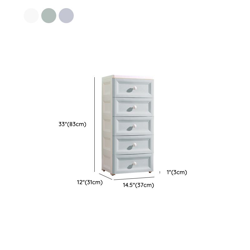 Non-Hanging Wardrobe Armoire Contemporary Plastic Storage Cabinet