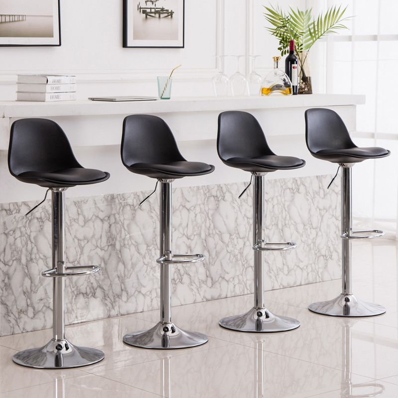 Modern Style Single Bar-stool with Adjustable Height Bucket Seat for Counter Kitchen