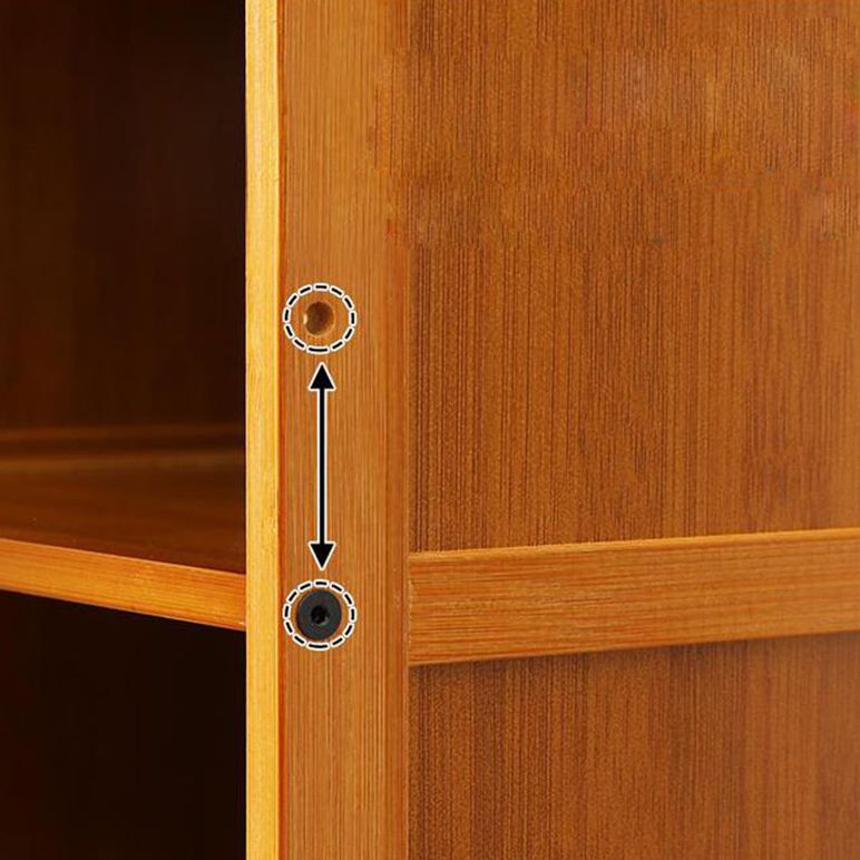 12" W Vertical Wooden Bookshelf Modern Closed Storage Bookcase