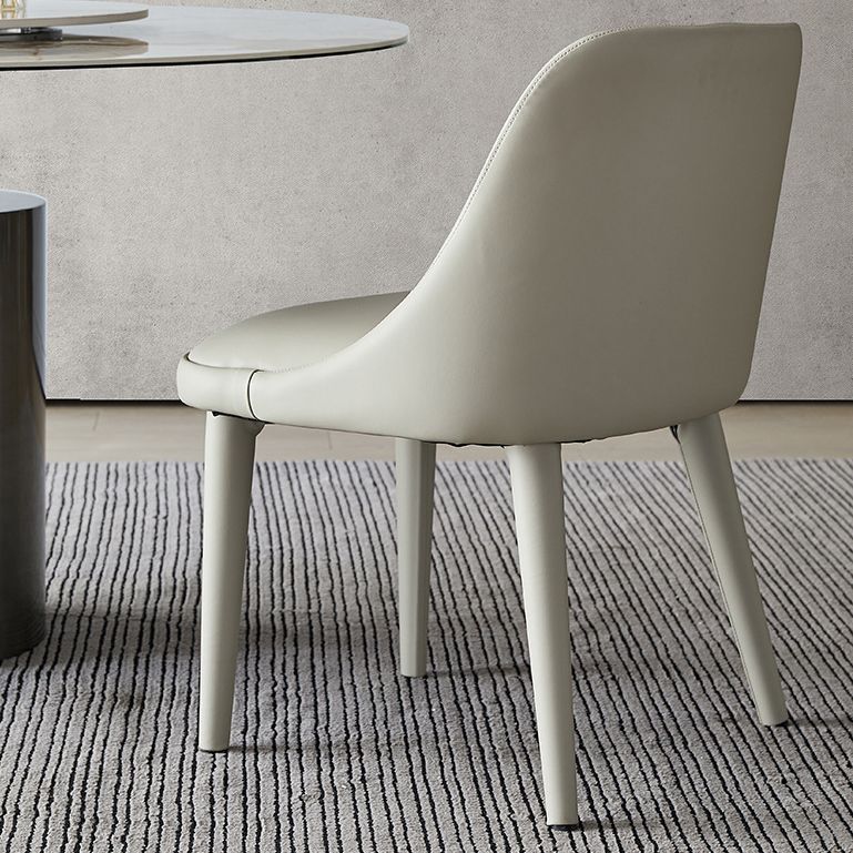 Dining Room Upholstered Parsons Chair Faux Leather Dining Chair