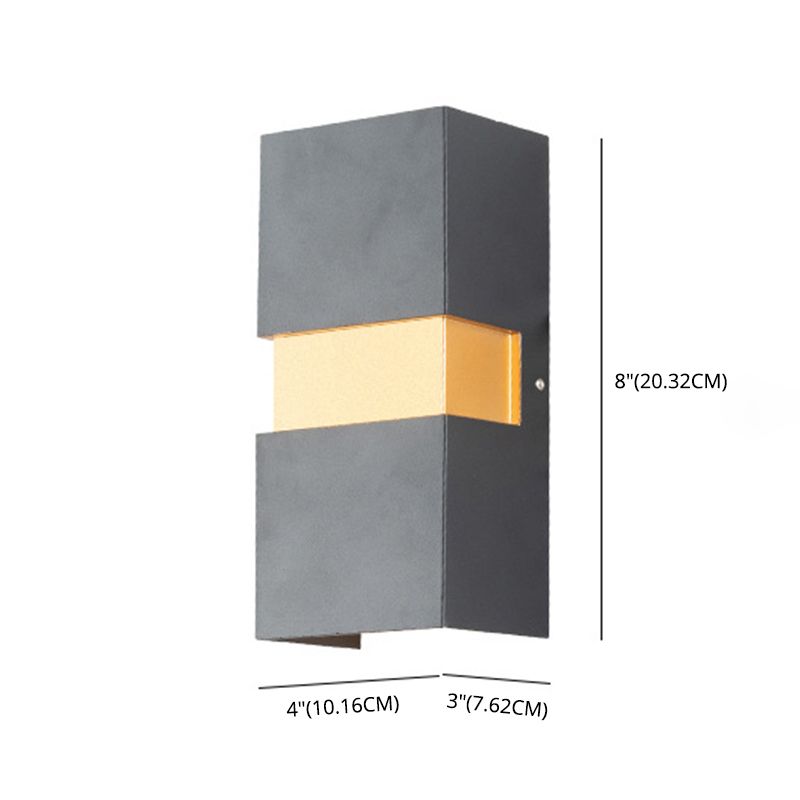 Rechteckige Aluminium im Freien LED LED Wandleuchte IP65 wasserdichte modern