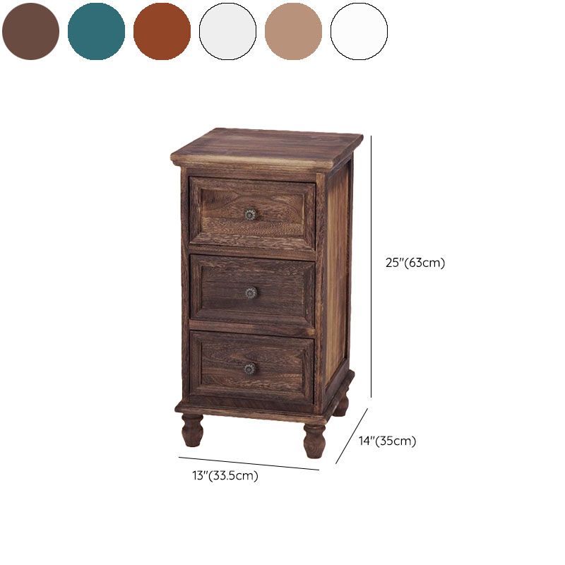Nautical Solid Wood Storage Chest Bedroom Vertical Chest with Drawers
