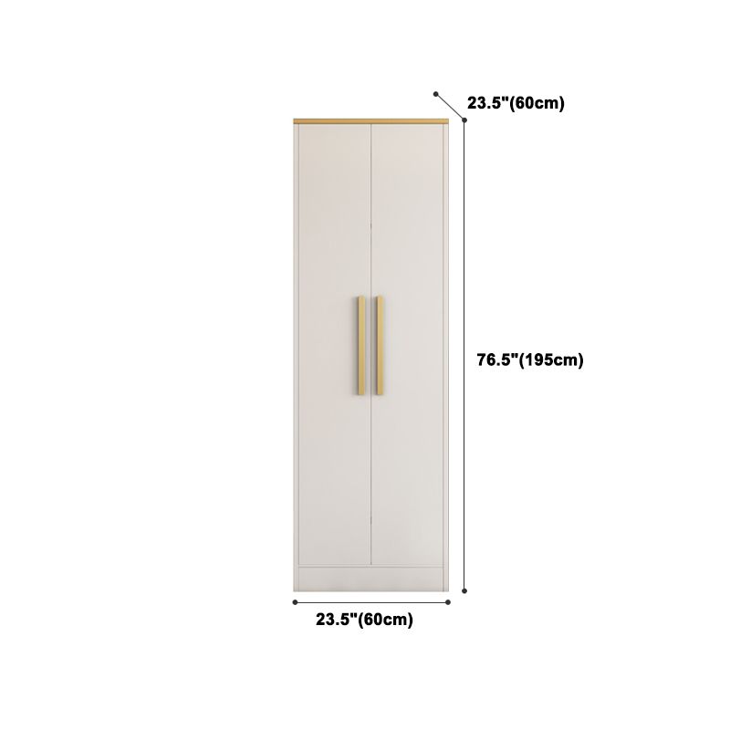 White Wardrobe Cabinet Contemporary Engineered Wood Wardrobe Armoire