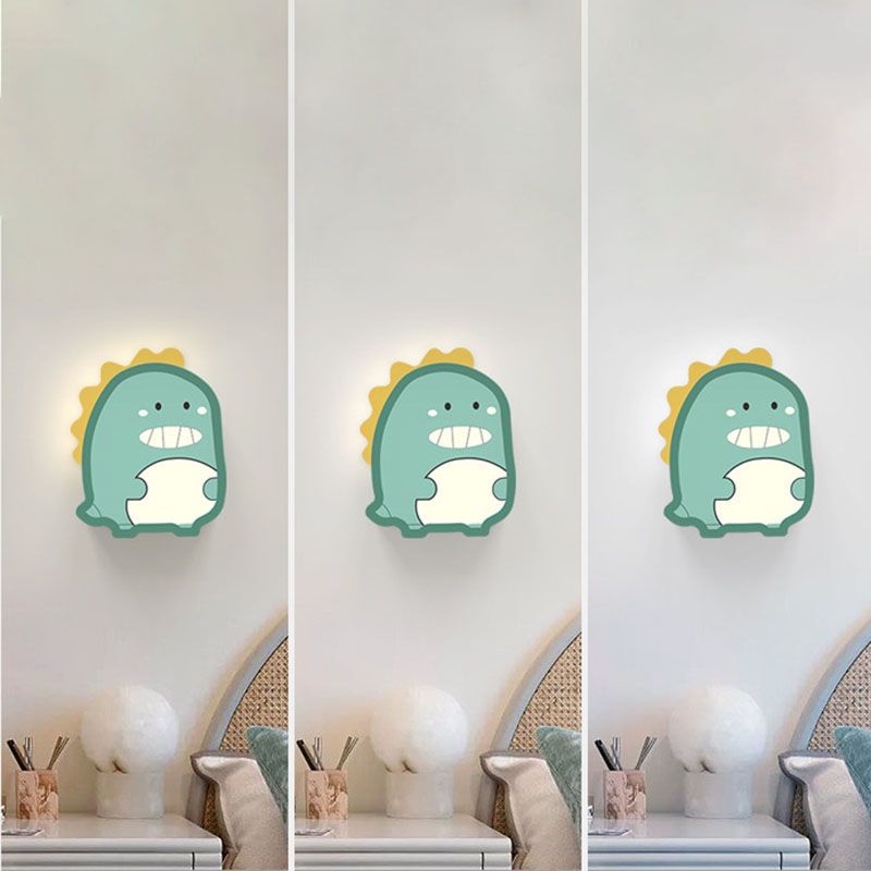 Metal Cartoon Wall Sconce 1-Light LED Wall Mounted Lighting for Children's Room