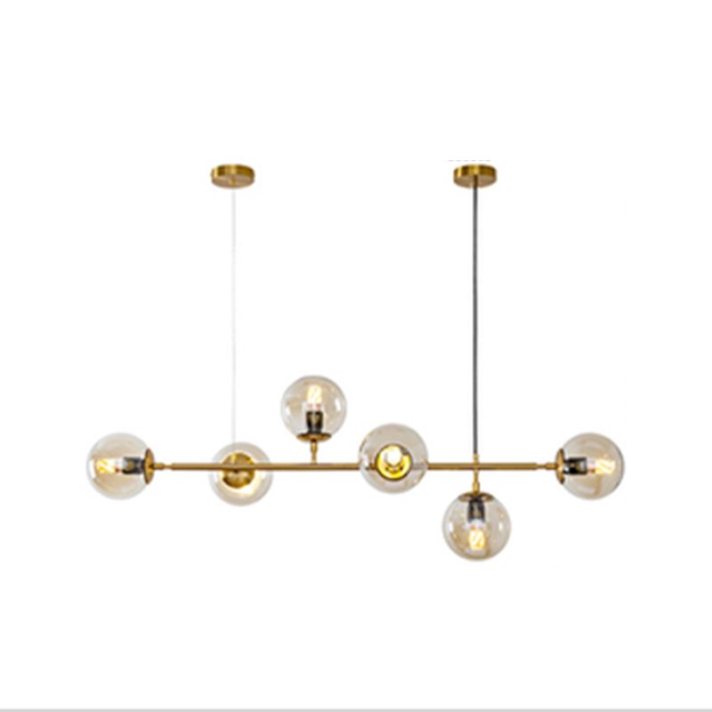 Lámpara colgante de comedor moderno lámpara de lámpara de lámpara de vidrio redondo para comedor