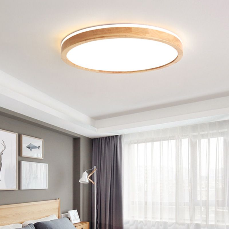 Soporte de montaje de luz de montaje moderno 1-Luz de techo de montaje a ras de la sala de estar con sombra acrílica