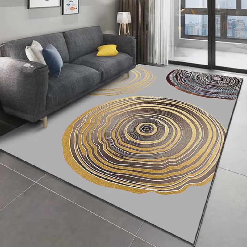 Modern Artistic Pattern Carpet Polyester Indoor Rug Non-Slip Backing Area Carpet for Home Decoration