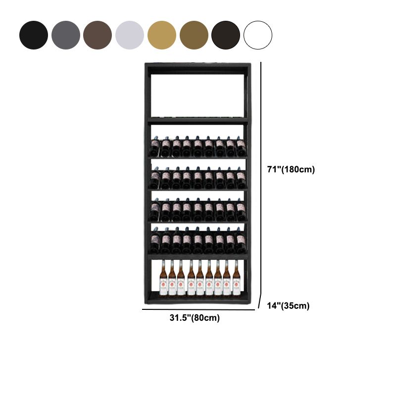 Industrial Iron Bottle Wine Rack Simple Floor Bottle Holder with Wine Storage