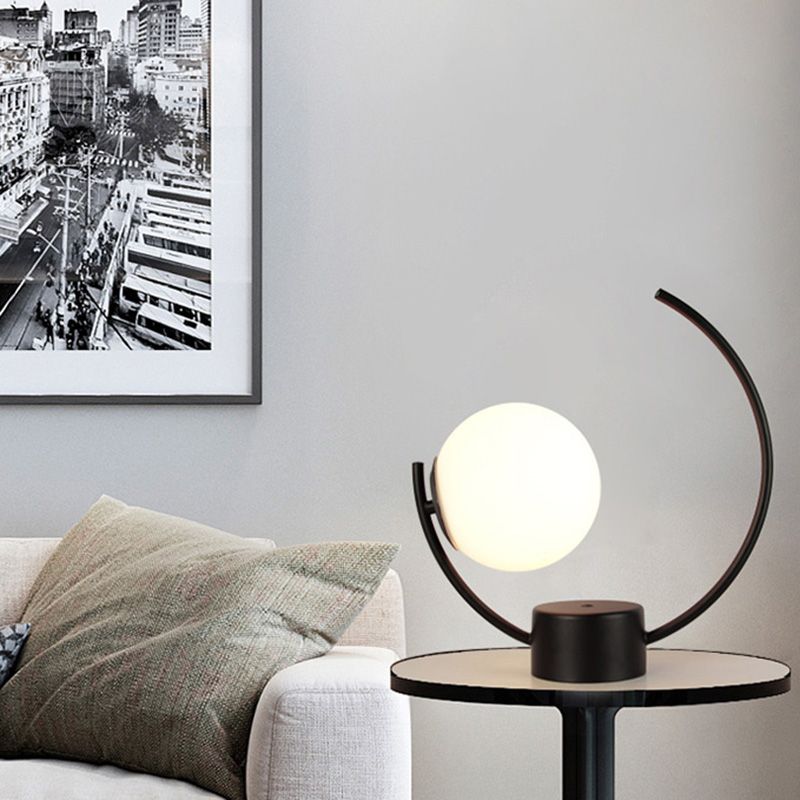 Accensione del tavolo della curva in stile nordico Metallic 1 camera da letto per camera da letto da letto