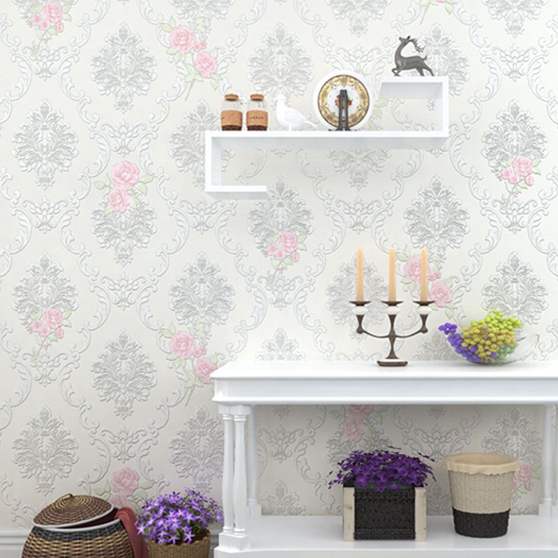 Garden Blossoms Wall Covering in Soft Color Non-Woven Material Wallpaper for Home Decor, 31' by 20.5"