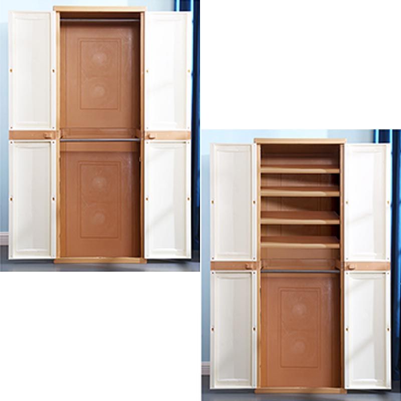 Plastic Matte Finish Storage Cabinet for Bedroom Contemporary Hinged Door Cabinet