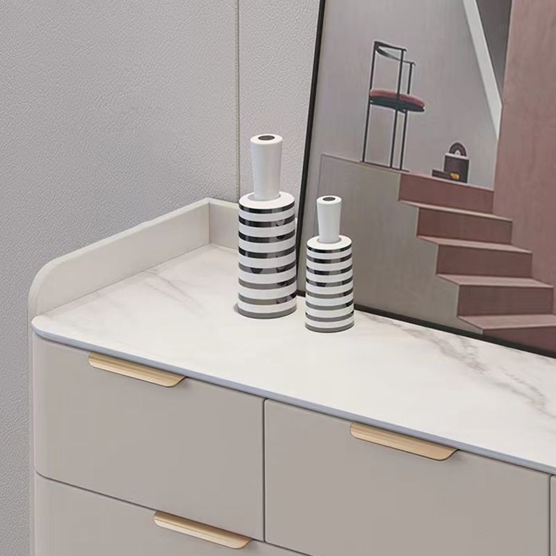 15.6-inch Width Stone Storage Chest Classic Glam Dresser with 4/5 Drawers