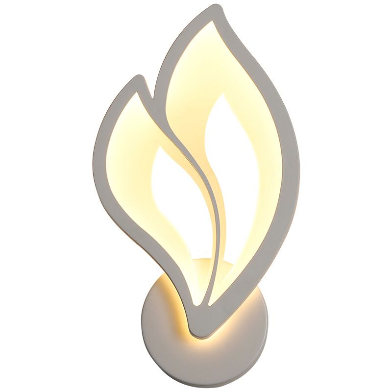 Lámpara de pared LED blanca acrílica en un estilo creativo moderno apliques de pared de hierro forjado para espacios interiores
