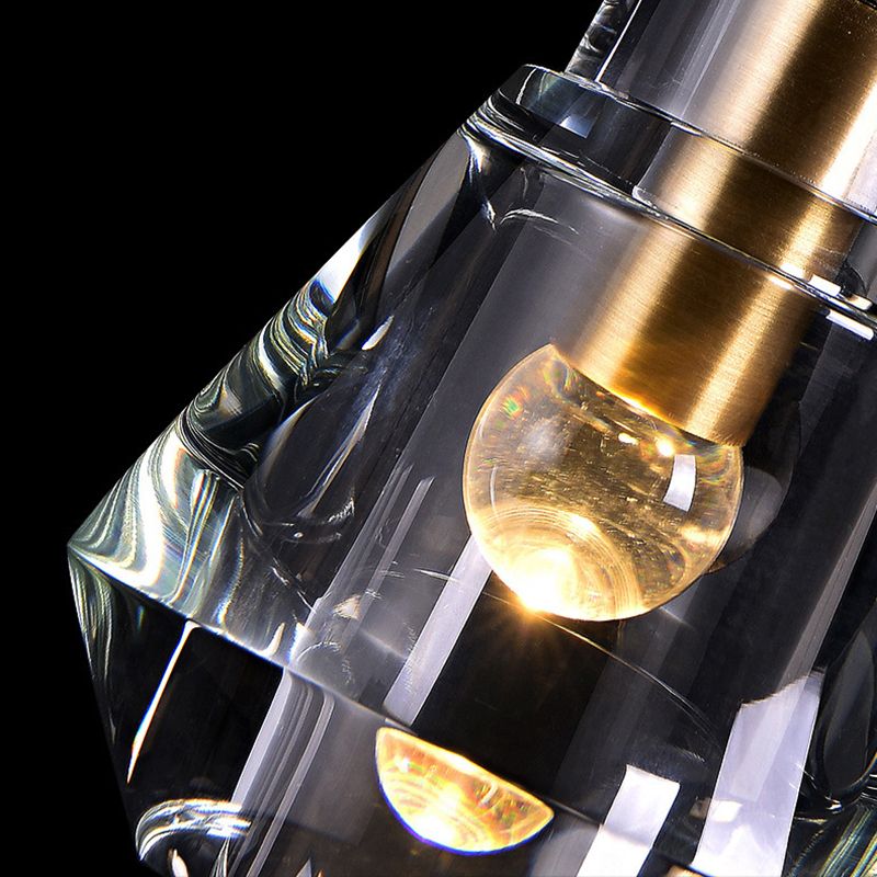 Kristal messing hanglamp in moderne luxe stijl koper geometrische hangende lamp voor binnenruimtes