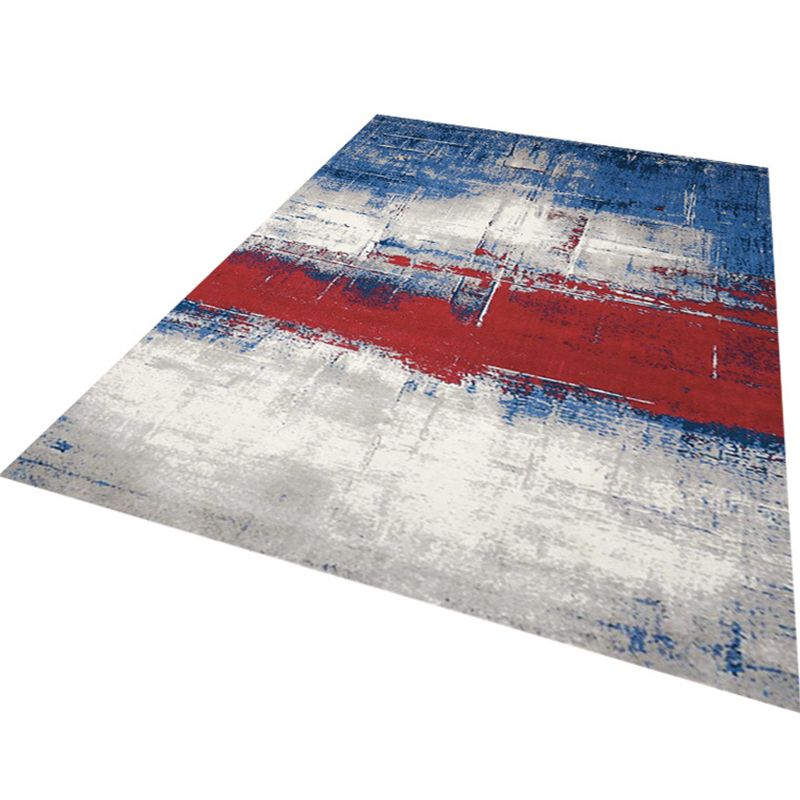 Modern Color-Blocking Geometric Rug Multicolor Polypropylene Rug Machine Washable Non-Slip Pet Friendly Area Rug for Room
