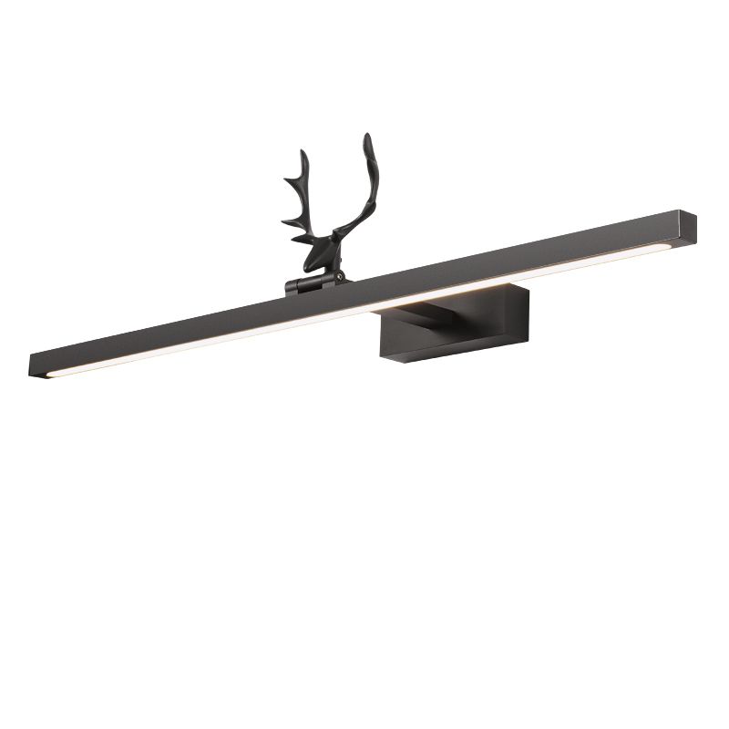 Straight Wall Sconce Lighting Minimalism Black Metal Wall Mount Light Fixture