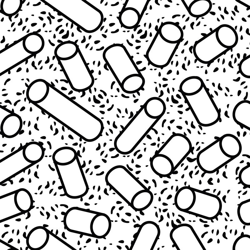 Contemporary Geometrical Wallpaper Mural Black and White Washable Wall Decor for Room