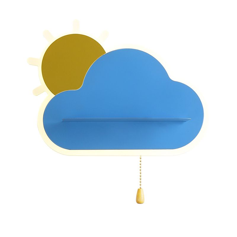 Cartoon Style Iron Wall Light LED Cloud Shape Wall Lamp for Children's Room