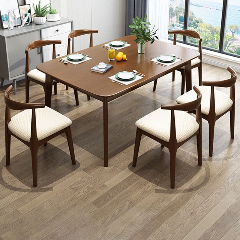 Wood Side Dining Chairs Open Back Dining Side Chair for Home