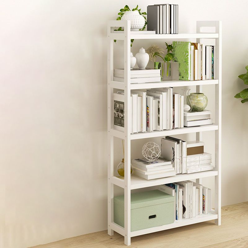 Open Bamboo Home Bookshelf Modern Etagere Shelf Bookcase with Shelves
