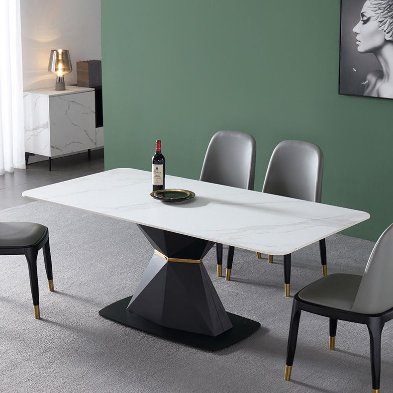 Contemporary Rectangle Table Set 1/5/6 Pieces Dining Set for Home Use