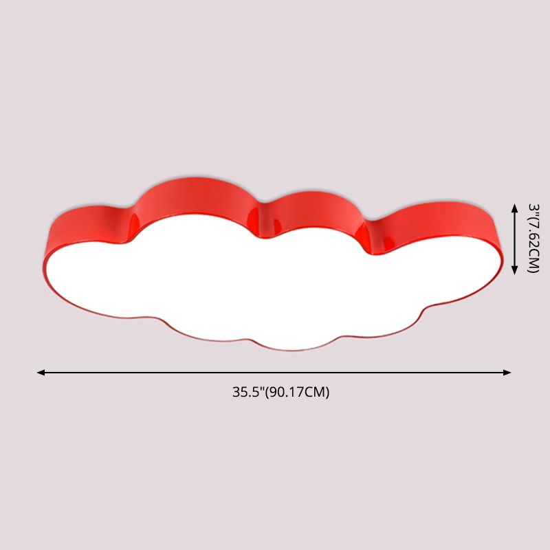 Cloud-shaped Flush Mount Light Fixture Modern Acrylic Flush Light