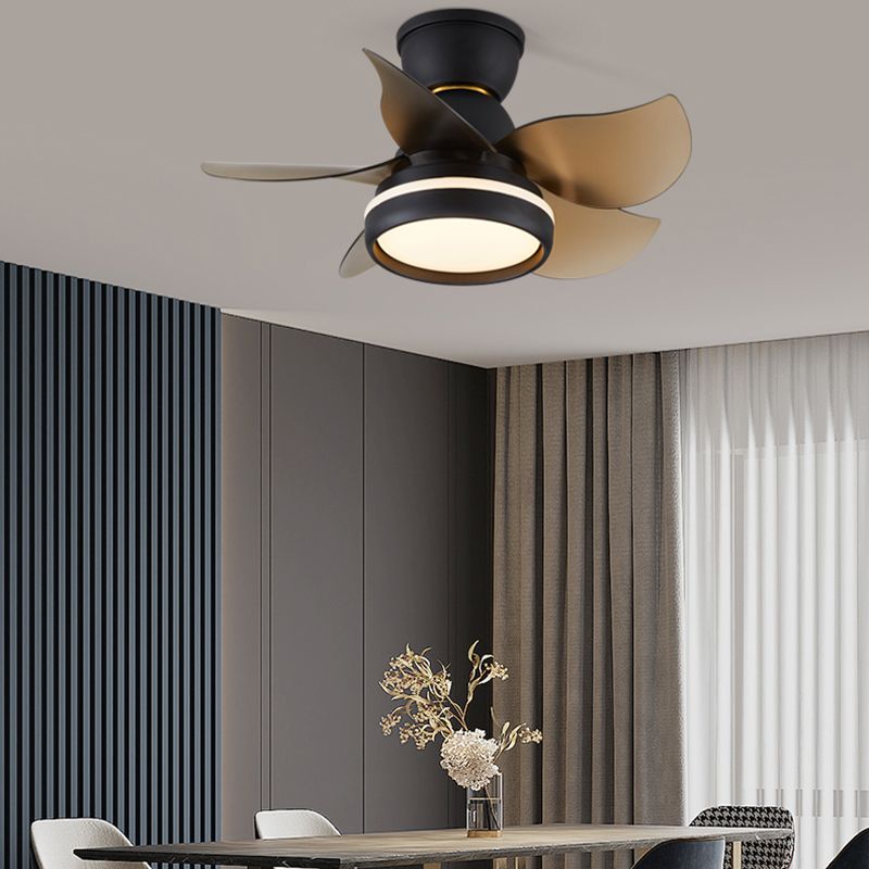 Metal Fan Shape Ceiling Fan Kid Style Single-Light Ceiling Fans Fixtures