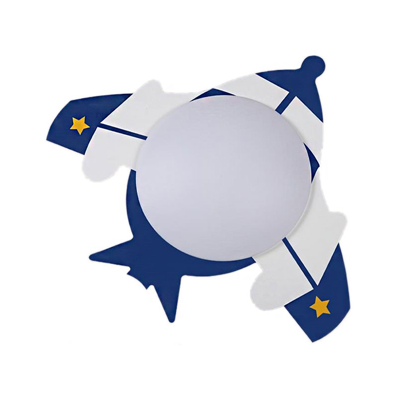 Lampada da soffitto in acrilico per bambini Circle LED con modello di cartone animato in legno per asilo