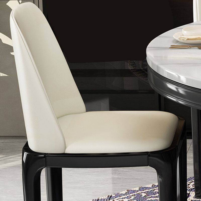 Wood Industrial Style Side Chair Armless Home Dining Side Chair