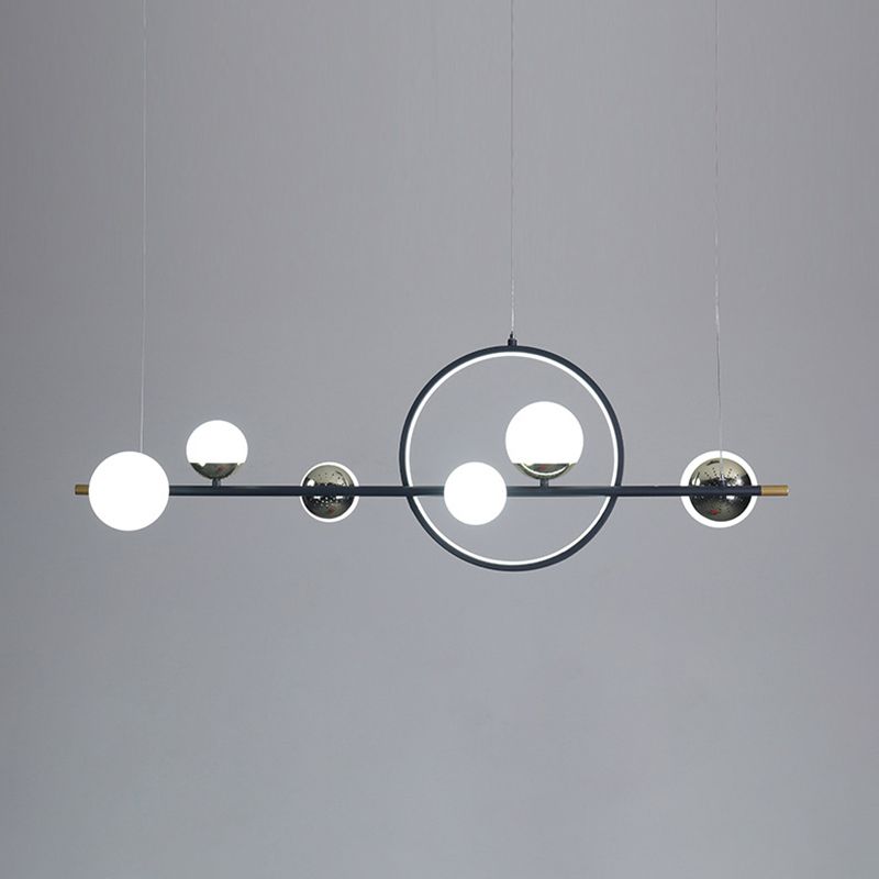 Modern Style Chandelier Light Round Shade Ceiling Hanging Light for Dining Room