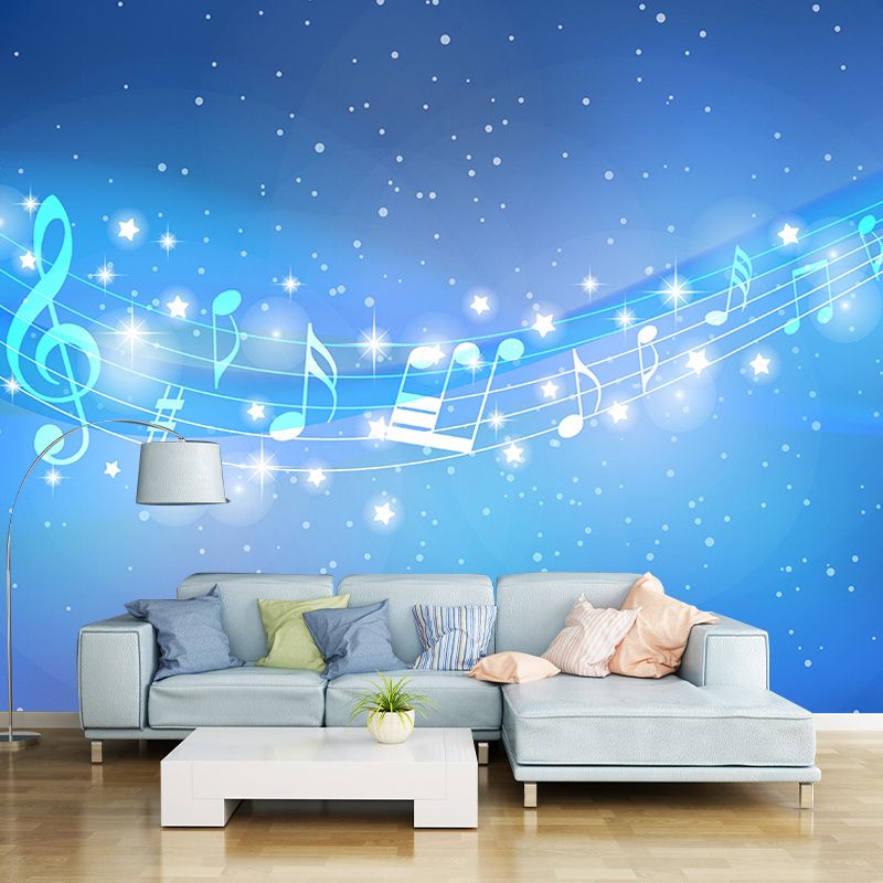 Decorative Wall Mural Wallpaper Musical Elements Sitting Room Wall Mural