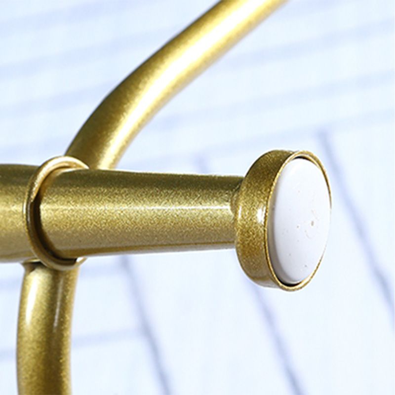 Glam Style Velvet Barstool Round Bar Height Stool with Gold Frame