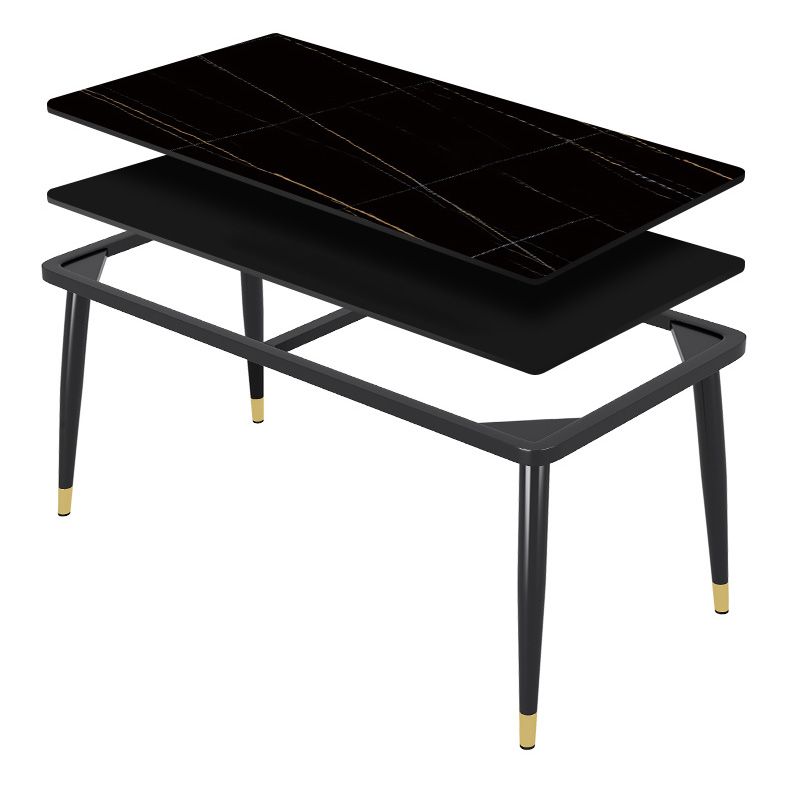 Table à manger de la table de pierre fritté standard industrielle avec base de 4 jambes