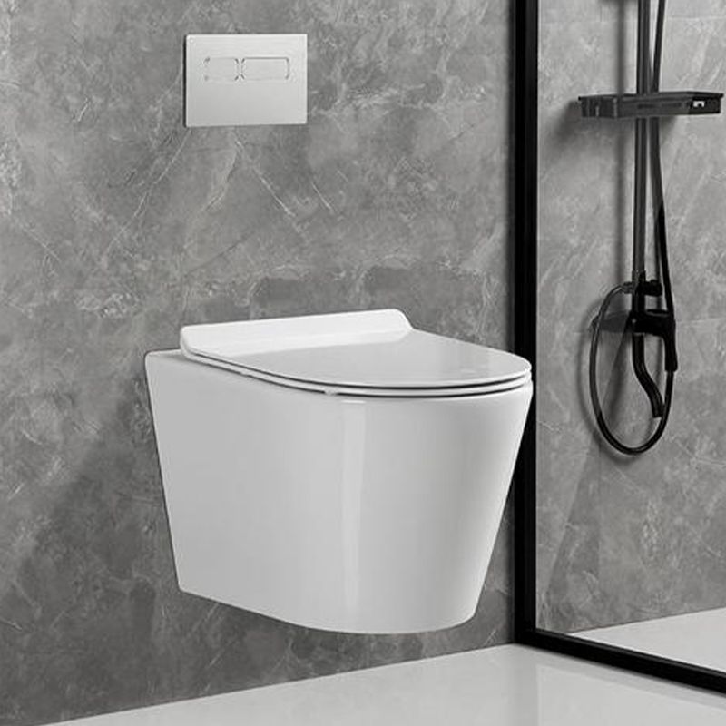 Wall Mount Flush Toilet One-Piece Toilet Contemporary Porcelain Toilet