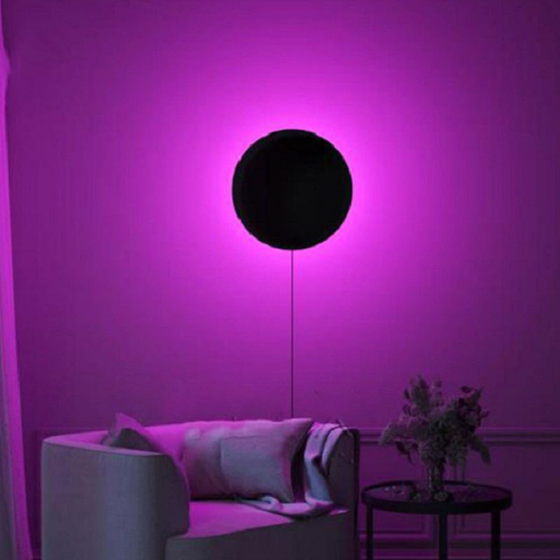 Metal Round Wall Mounted Light Modern Style 1 Light Wall Light Sconces