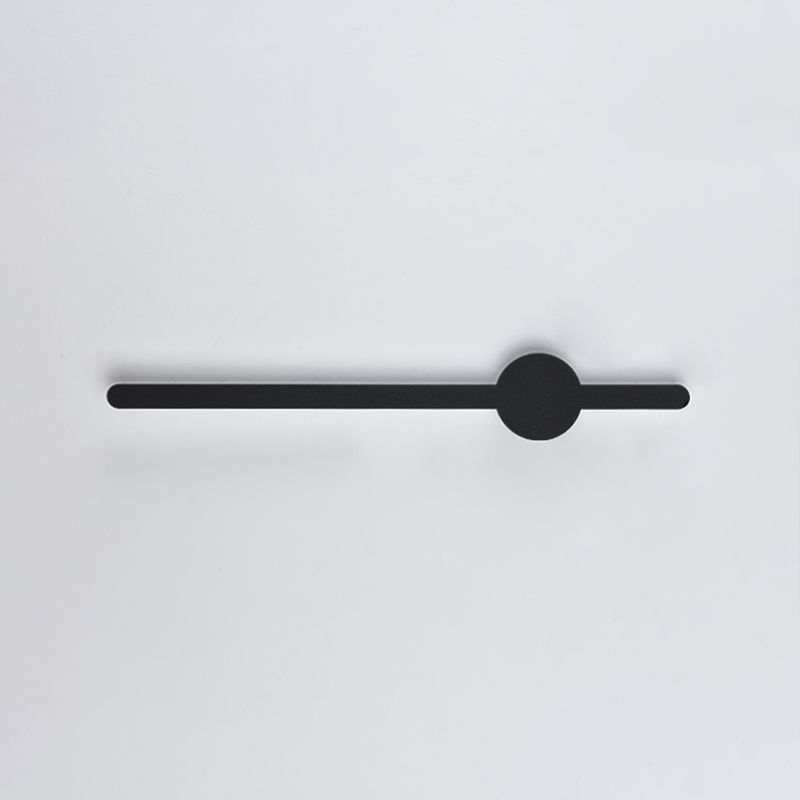 Forme linéaire Mur en métal Gamique de style moderne Lumière de mur de lumière unique en noir