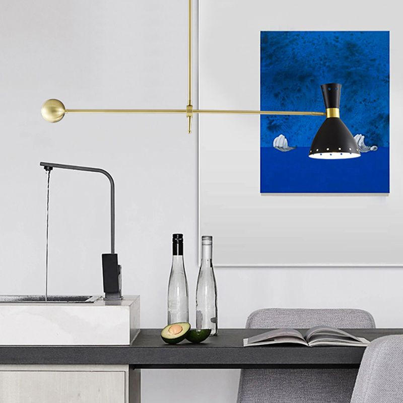 Metalen geometrische vorm kroonluchter moderne led kroonluchter lamp voor slaapkamer